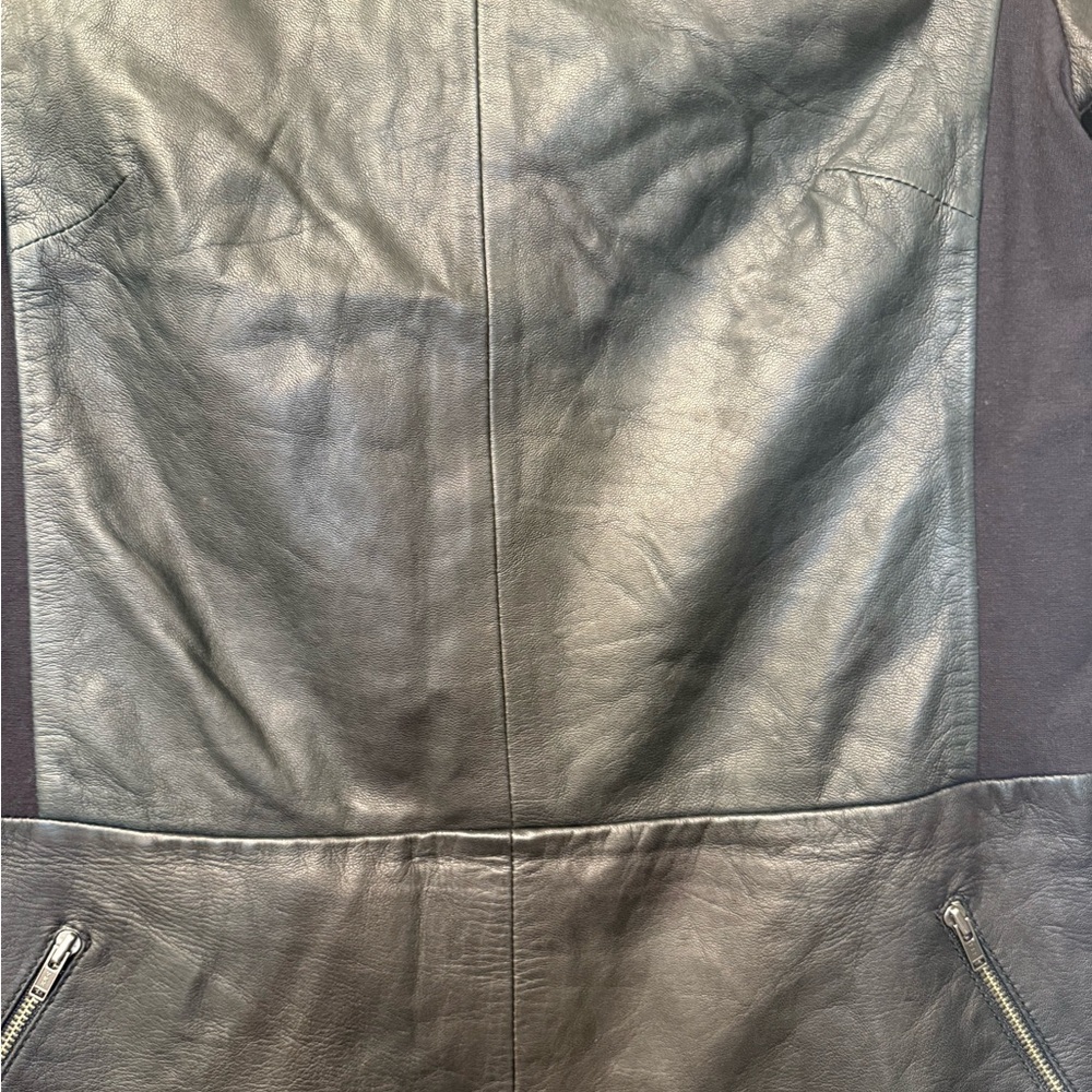 Halogen Black Leather Mini Dress - Picture 3 of 5